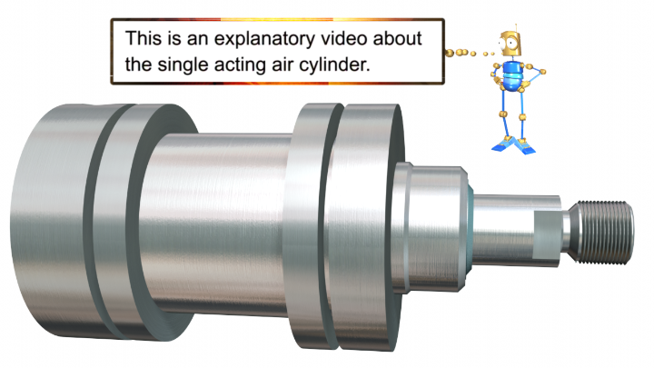 Bild Einfachwirkender Druckluftzylinder